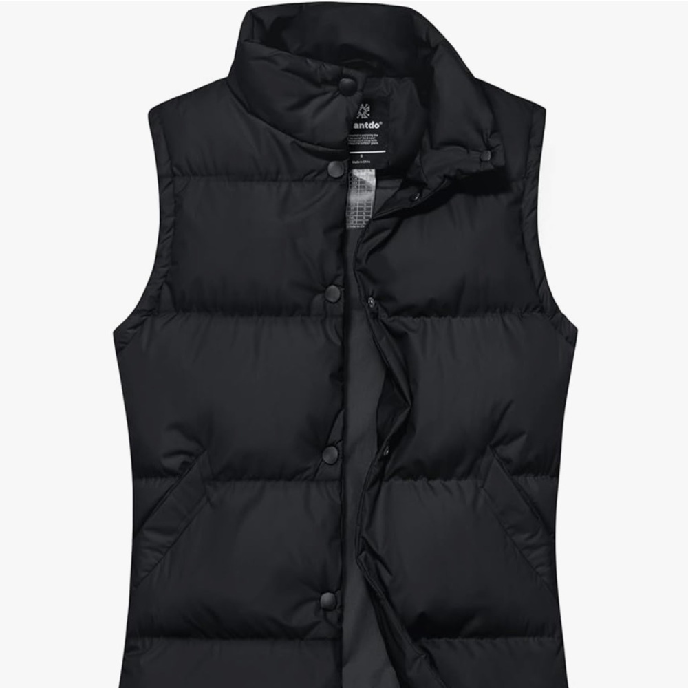 Wantdo Women's Puffer Vests Warm Thicken Vest Outerwear Winter Puffy Vest Large